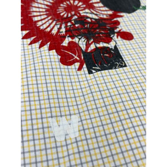 🔥Checked Yellow Gray Skull Artsy Painted Short Sleeve Button Up Shirt 2XL - Picture 6 of 15